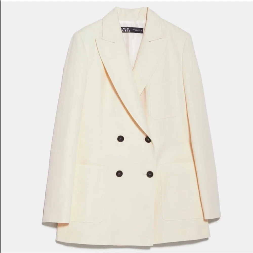 ZARA RUSTIC BLAZER WITH TOPSTITCHING - Picture 1 of 7